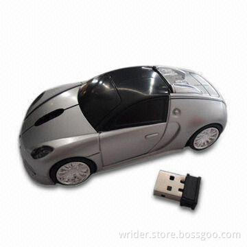2.4G, 3D Wireless Optical Car Mouse with 10m Operating Distance